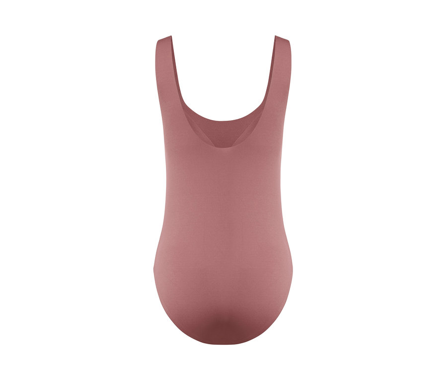 Justaucorps confortable « bonded » rose sur fond blanc.