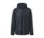 Veste de pluie unisex bleu foncé.