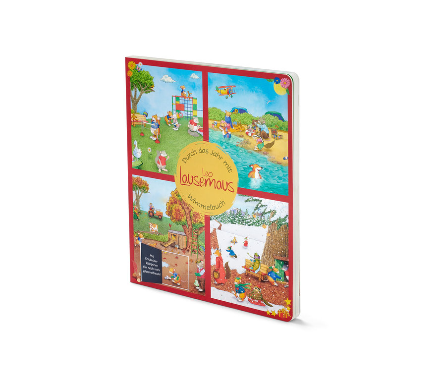 Image du livre d’images	: «	Durch das Jahr mit Leo Lausemaus	» (en allemand).