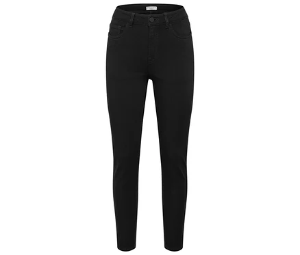 Jean noir taille haute.