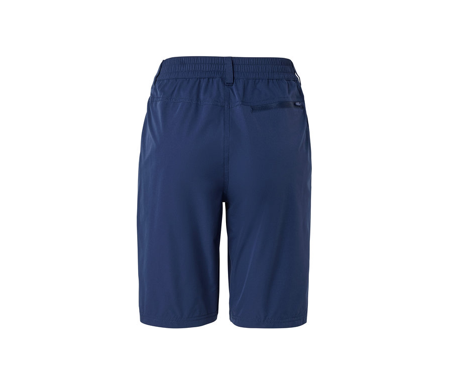 Short technique en softshell bleu.