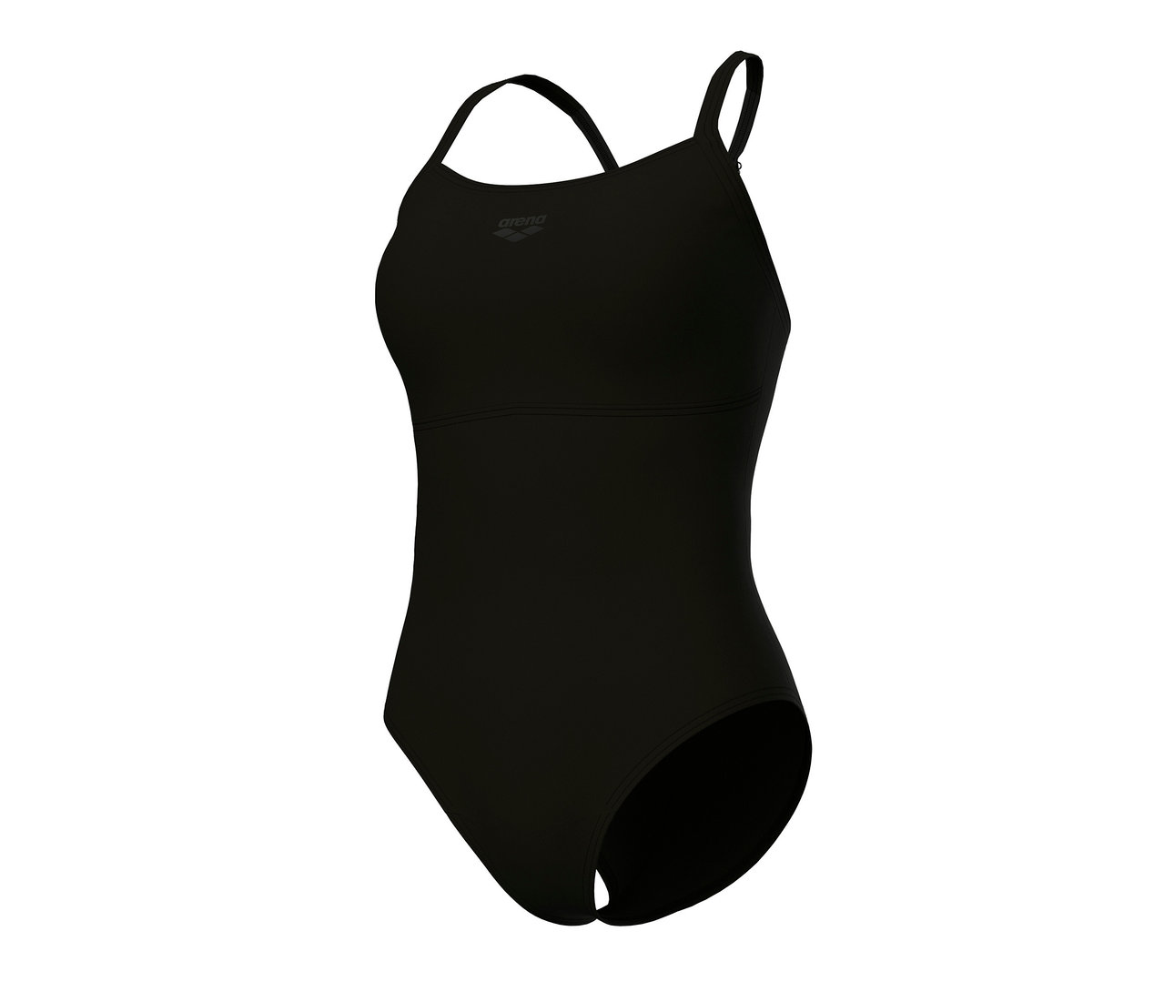 Gros plan du maillot de bain pour femme Solid Lightdrop Back Bustier arena Feel, BLACK-BLACK.