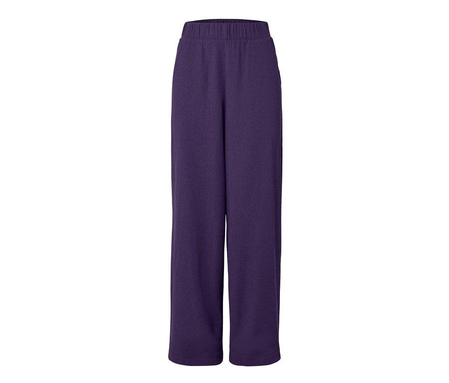 Pantalon palazzo structuré violet.