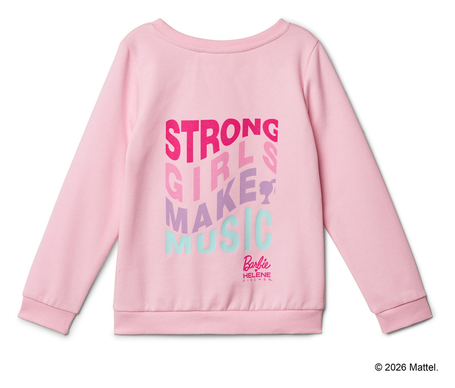 Sweat-shirt rose avec imprimé "Strong Girls Make Music"