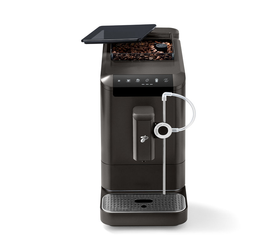 Une machine à café noire « Esperto 2 Milk ».