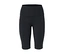 Gros plan d'un legging noir arrivant au genou sur fond blanc.