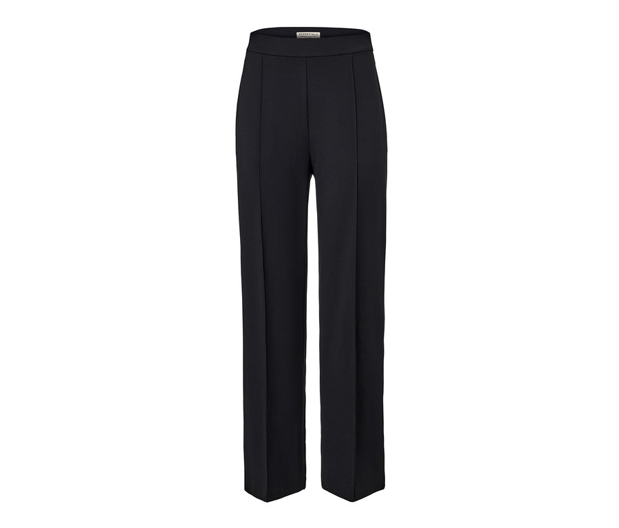 Pantalon en jersey noir avec nervure.