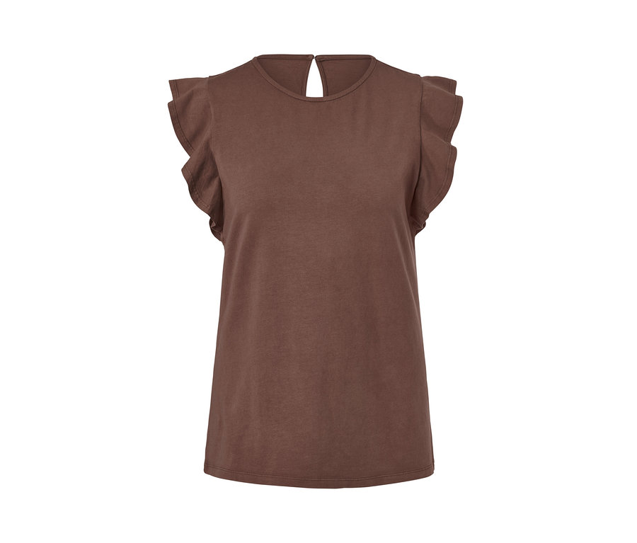 Top marron EarthColors® à manches courtes.