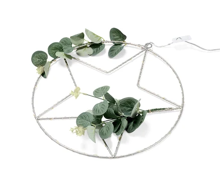 Anneau à LED avec des branches artificielles en forme d'étoile.