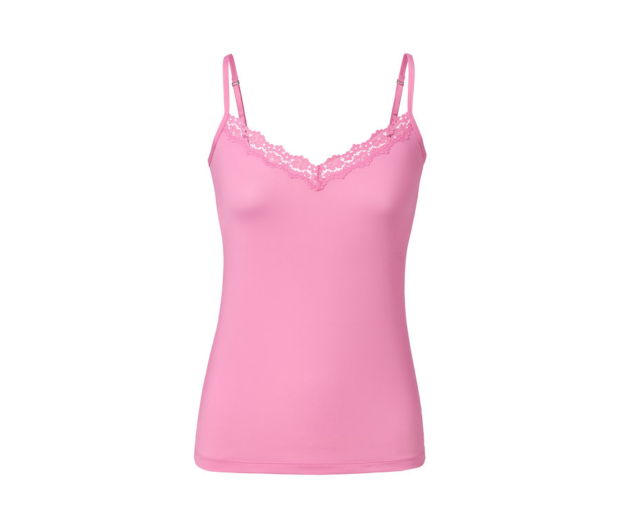 Maillot de corps rose avec dentelle