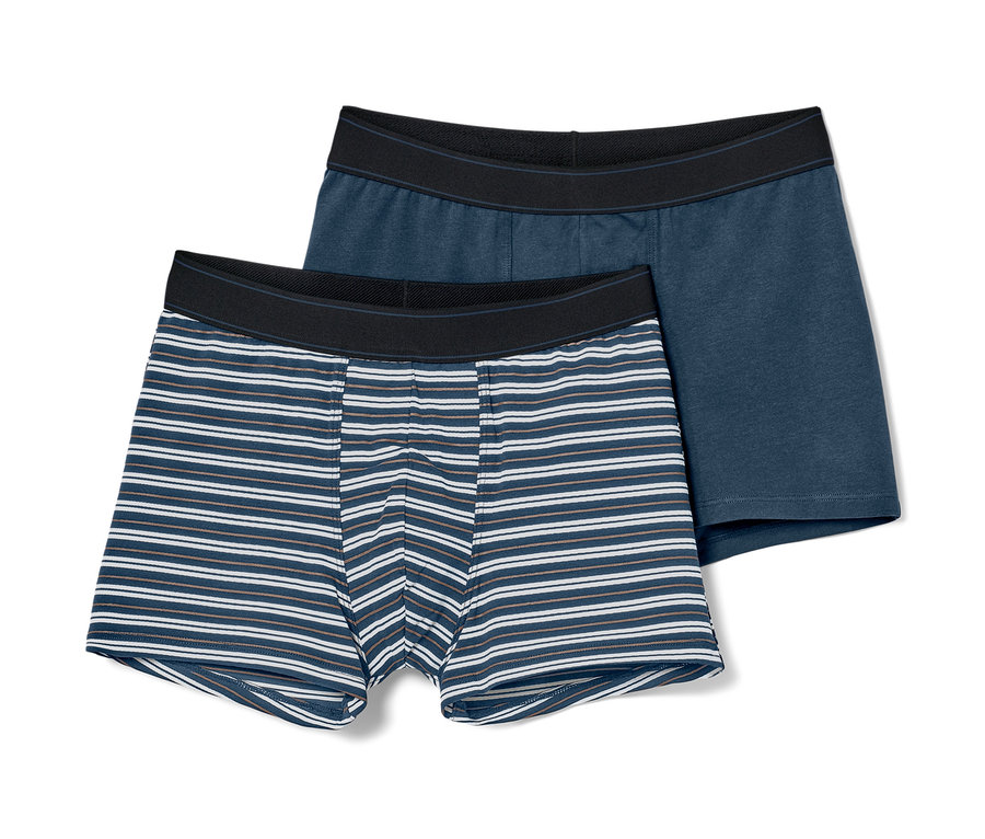 Deux boxers à rayures.