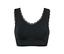 Brassière seamless noire avec dentelle.