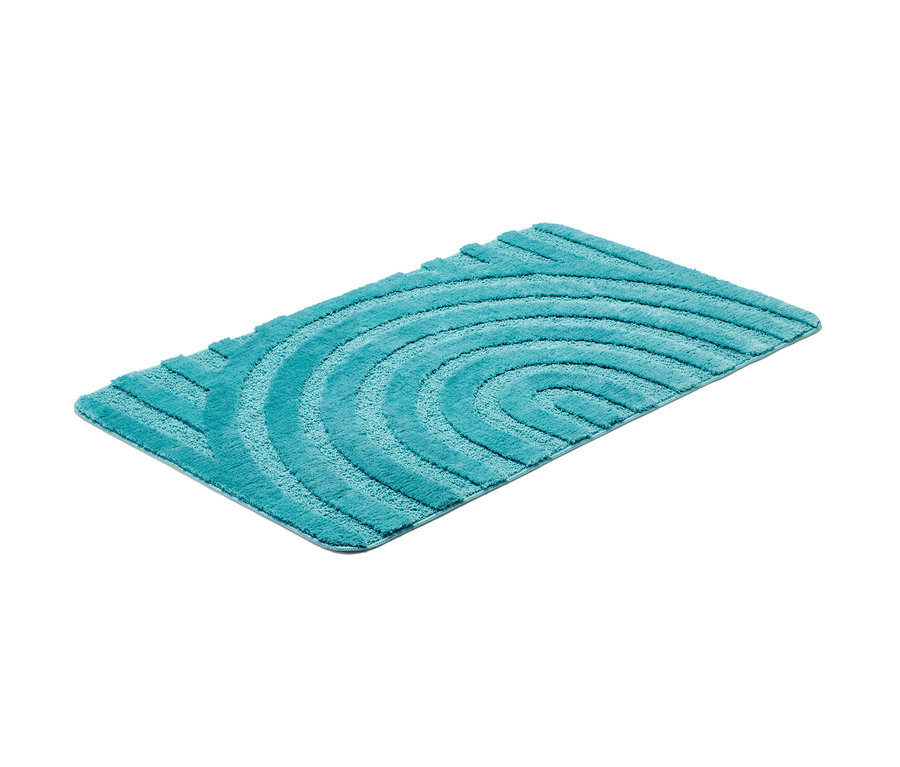 Tapis de bain turquoise wellness, env. 70 x 120 cm.