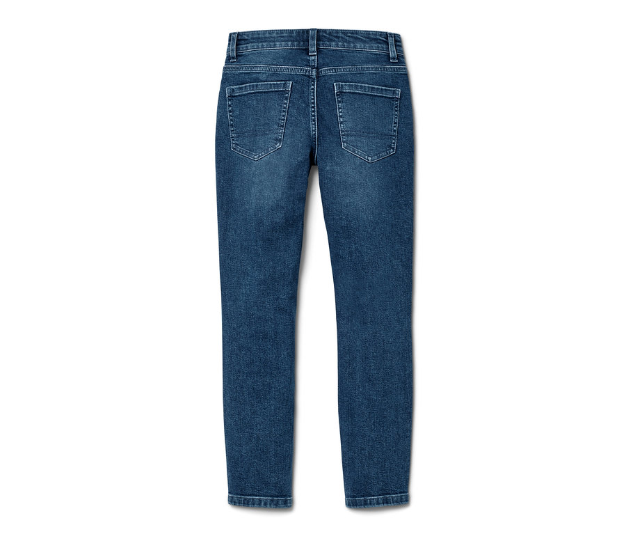Vue arrière d'un jean bleu pour enfant, coupe « Jonas ».