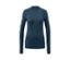 T-shirt fonctionnel manches longues bleu foncé sur fond blanc.