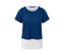 Un t-shirt de sport à manches courtes 2 en 1 bleu royal.