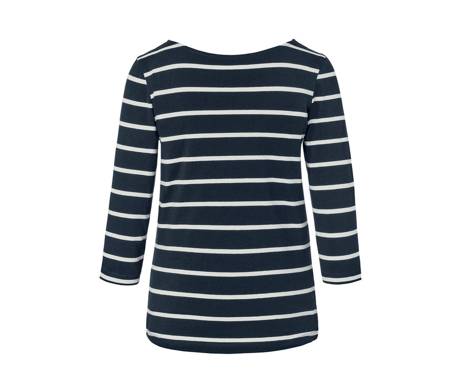 T-shirt manches 3/4 à rayures.