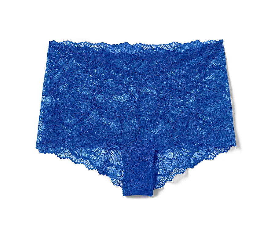 Culotte en dentelle bleue.