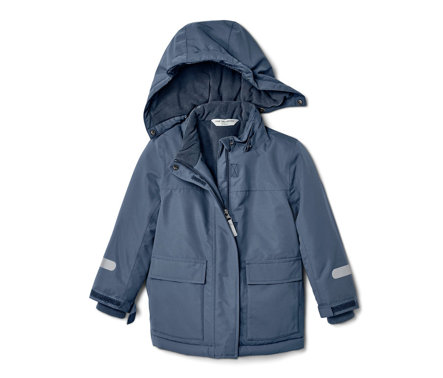 Combinaison de ski pour enfant bleue avec capuche.