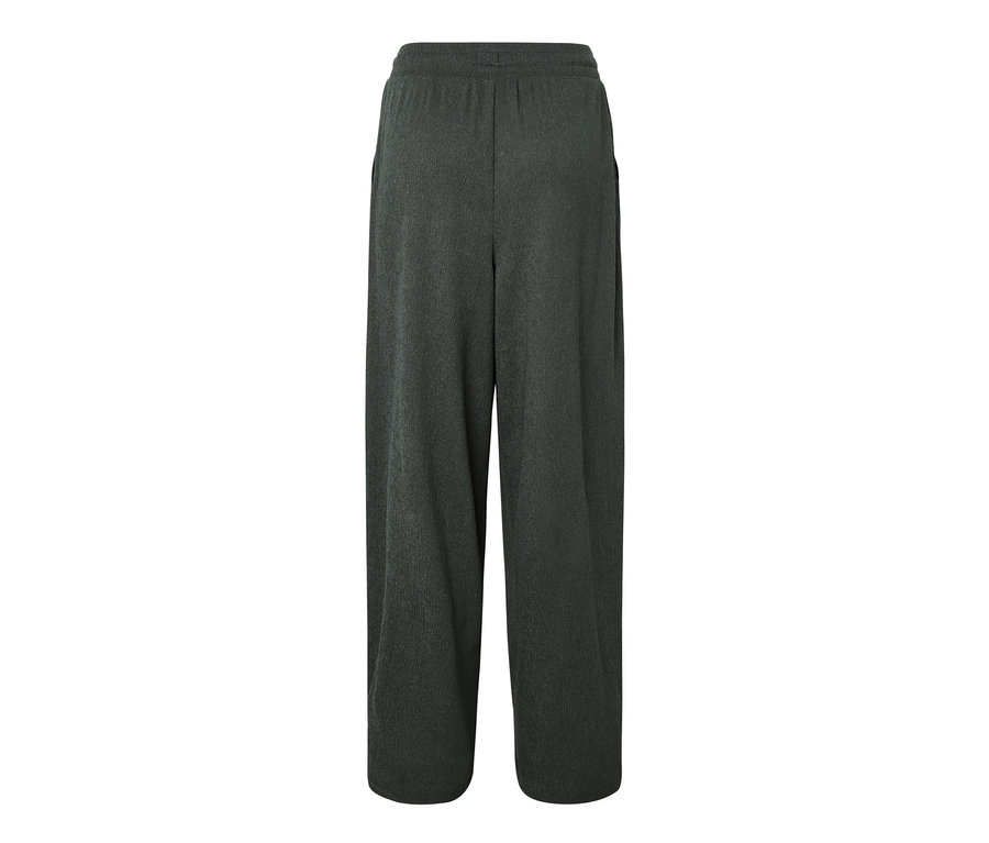 Vue arrière du pantalon à enfiler vert avec effet Crinkle.