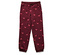 Pantalon de survêtement bordeaux avec un motif de chevaux et d'étoiles roses.