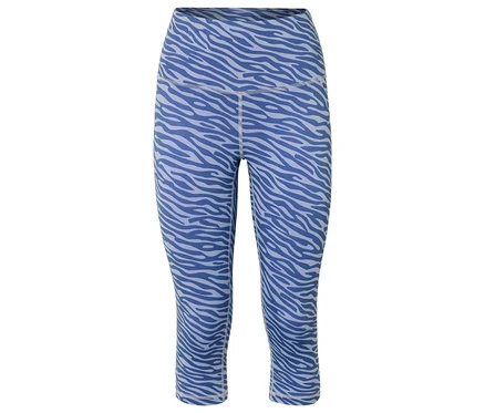 Leggings bleus à motifs.