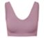 Soutien-gorge de sport rose avec motif côtelé.