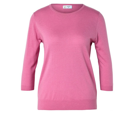 Pull en maille fine avec soie, rose