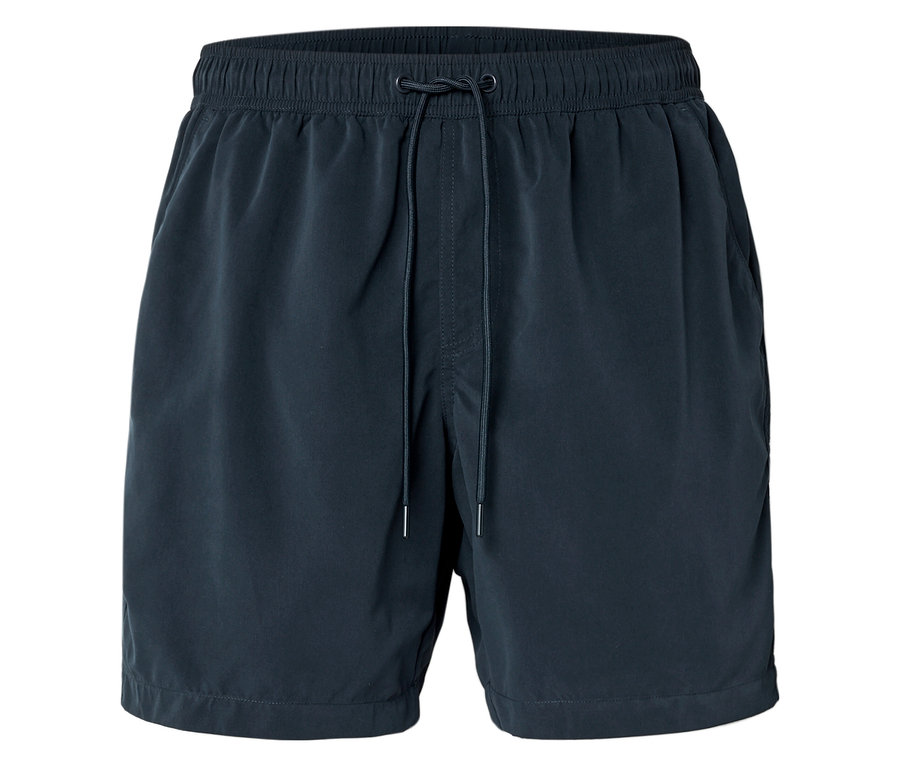 Short bleu marine avec cordon de serrage.