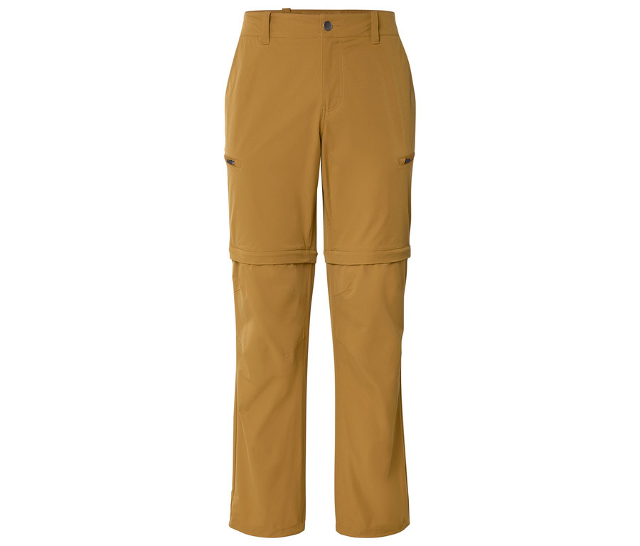 Pantalon d'extérieur doré avec fermeture éclair.