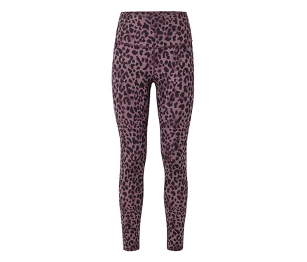Leggings de sport « ActivePower » violet et noir à motif léopard.