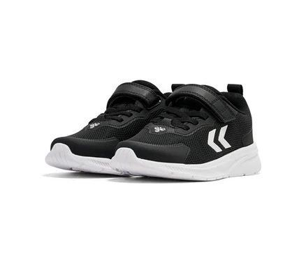 Paire de baskets hummel® « Actus Tr Bearther Jr » anthracite avec semelles blanches et fermetures velcro.