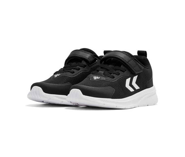 Paire de baskets hummel® « Actus Tr Bearther Jr » anthracite avec semelles blanches et fermetures velcro.