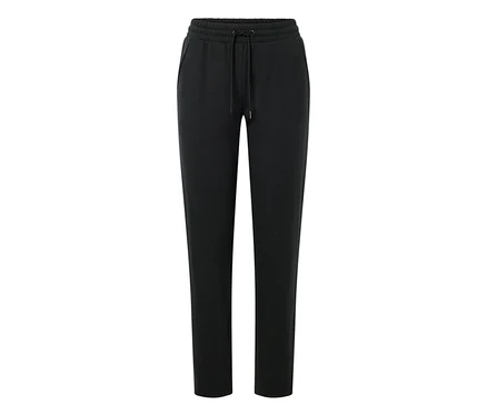 Pantalon de jogging noir long avec cordon de serrage.