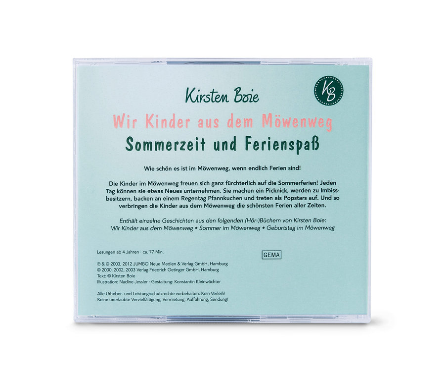 Livre audio « Wir Kinder aus dem Möwenweg – Sommerzeit und Ferienspaß ».