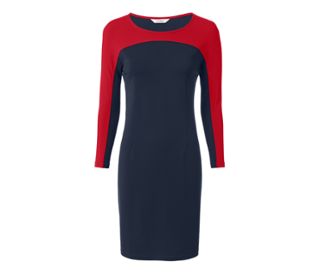Bleu foncé avec insert rouge