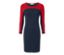Bleu foncé avec insert rouge
