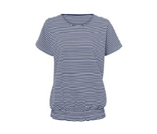 Bleu foncé-blanc à rayures
