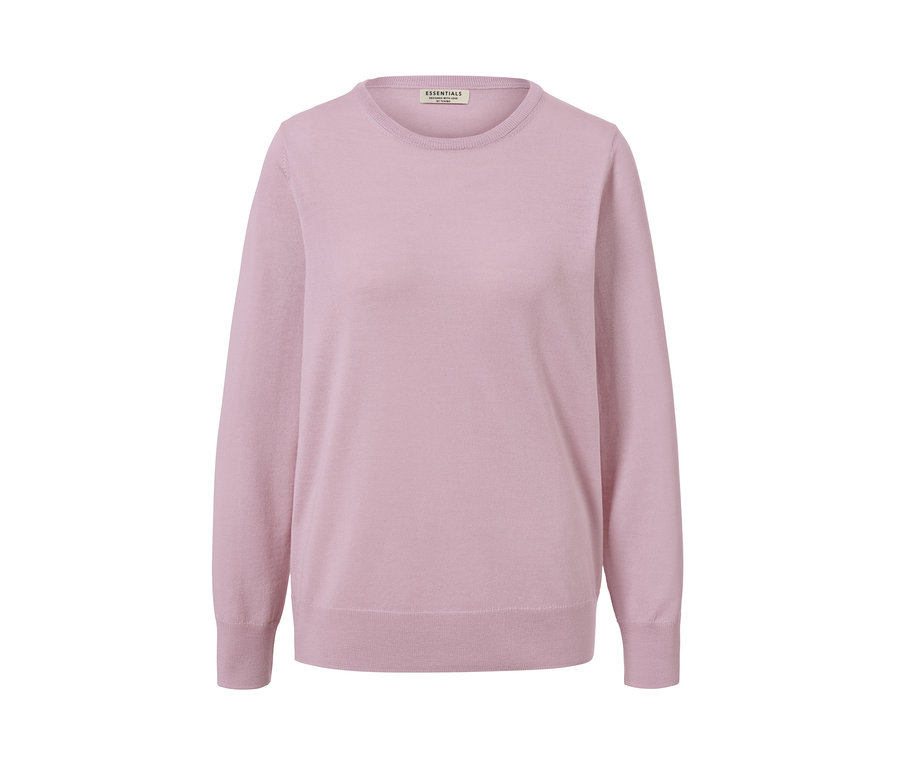 Pull en laine mérinos rose.