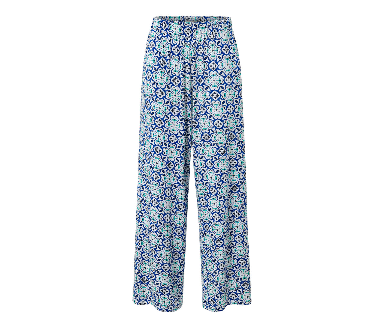 Pantalon palazzo à imprimé intégral.