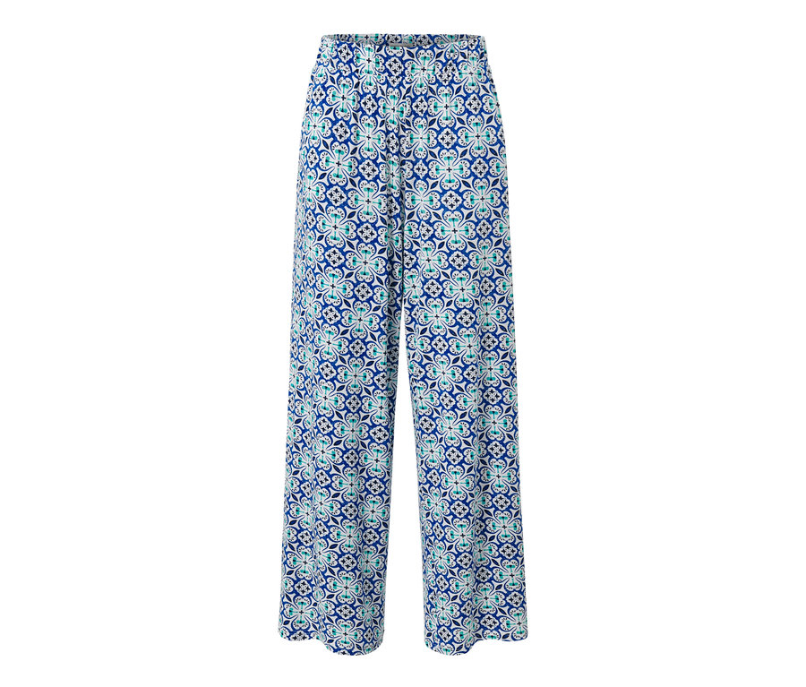 Pantalon palazzo à imprimé intégral.
