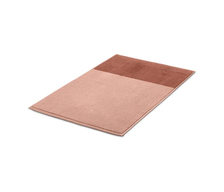 Tapis de douche en Jacquard rose-rouille.