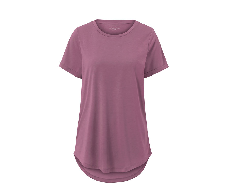 T-shirt long mauve.