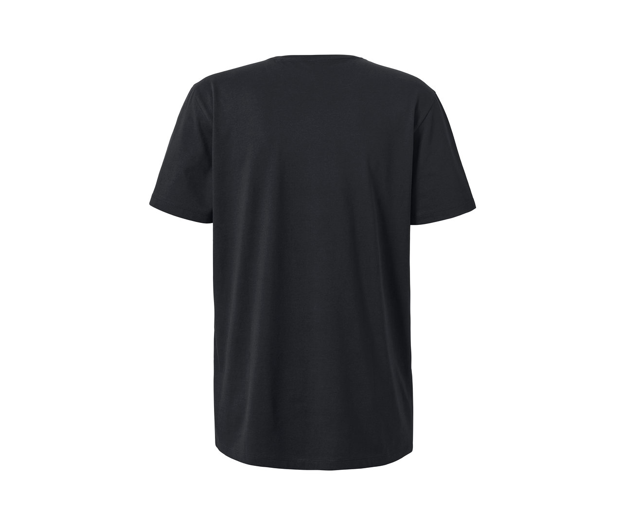 Vue détaillée de 2 t-shirts noirs à encolure en V.
