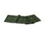 Chemin de table en jacquard vert avec motif de flocons de neige.