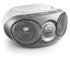 Gros plan d'un boombox CD Philips « AZ215 » gris.