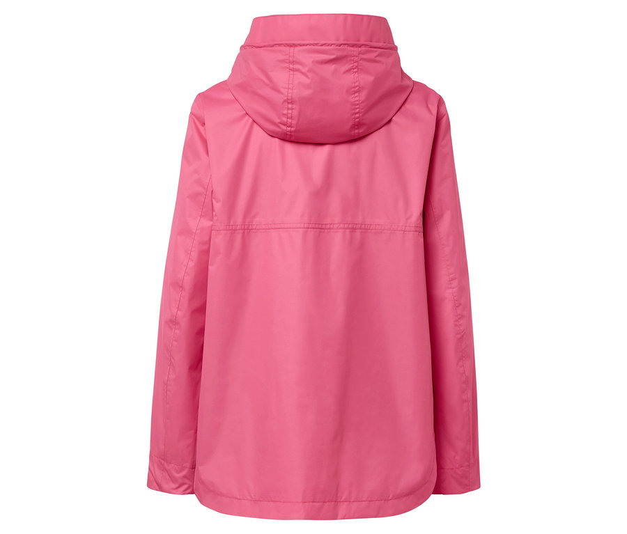 Veste rose avec capuche vue de dos.