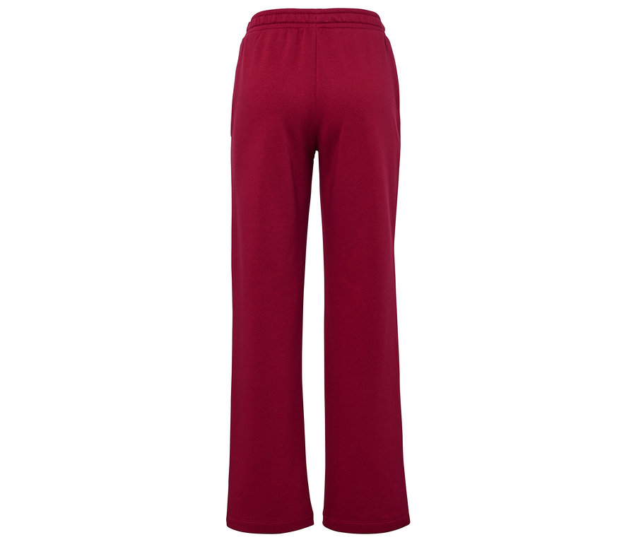 Pantalon de survêtement ample bordeaux, vue de dos.