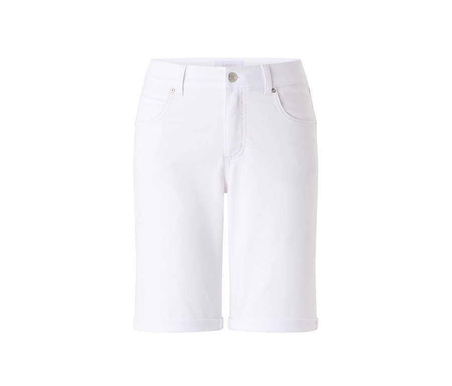 Jean «
Bermuda Turn-Up
» Angels, coupe droite, blanc.
