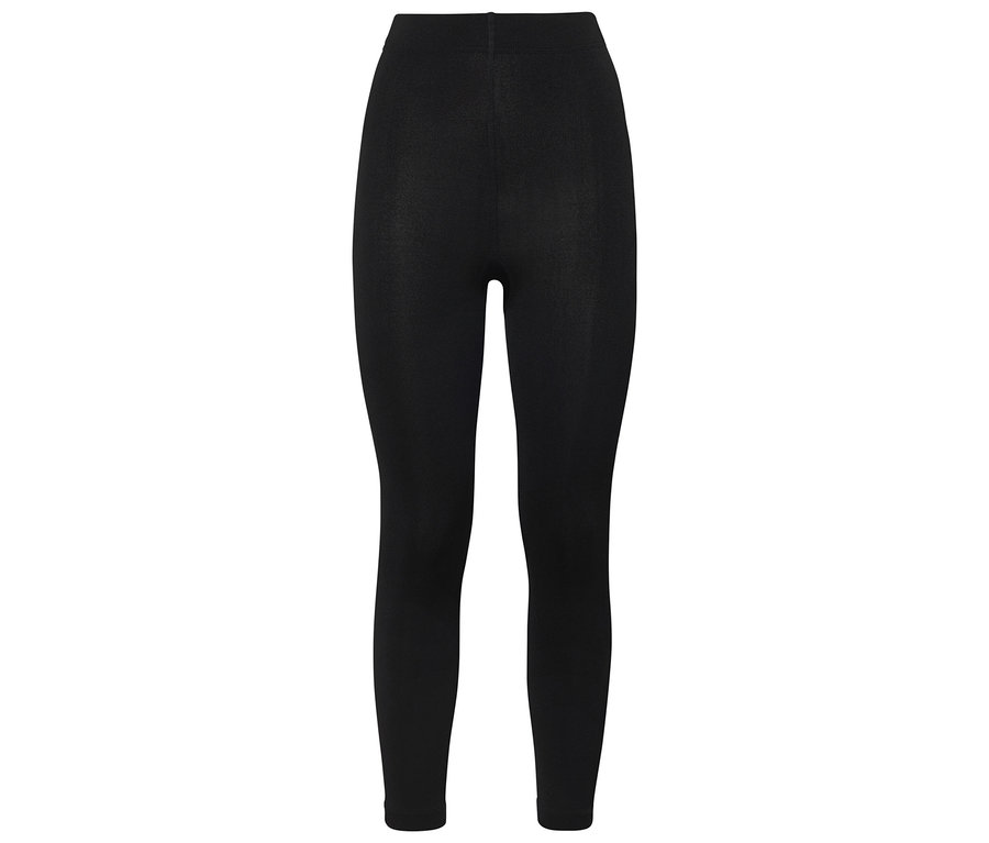 Leggings noirs sur fond blanc.